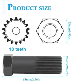 EVRB004 AUTOPROSUPPLY123 Impeller Removal Spline Wrench Tool #2