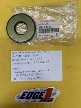 92049-3706 KAWASAKI Nos Oil Seal Pwc Watercraft 650 750 800