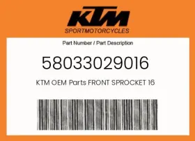 58033029016 KTM Front Sprocket