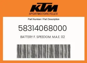 58314068000 KTM Battery Speedom