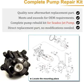 MOQP250 MO-AUTO Seadoo Jet Pump Rebuild Wear Ring Impeller Xp #3