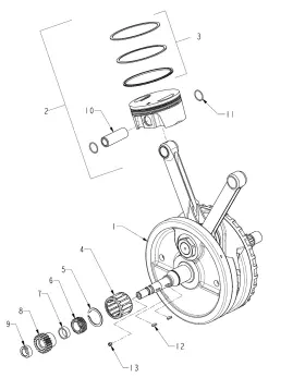 N10301120 POLARIS Piston Ring Set Std