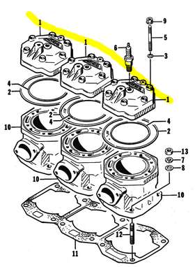 3008-505-3008-540 TIGERSHARK Head Cylinder 1000 Daytona