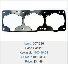 007-326 WSM Base Gasket Kawasaki