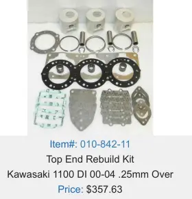 010-842-11 WSM Top End Rebuild Kit Kawasaki
