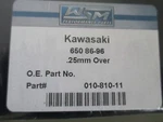 Wsm 010-810-11 Top End Piston Kit For Kawasaki 650 1986-1986 0.25mm Over Sealed. Fixed Price $194.98.