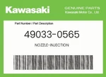 Kawasaki Genuine Nozzle-injection - 49033-0565. Fixed Price $124.64.