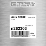 N262303 Plate Fits John Deere (surplus Open Box). Fixed Price $126.78.