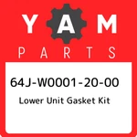 64j-w0001-20-00 Yamaha Lower Unit Gasket Kit 64jw00012000, New Genuine Oem Part. Fixed Price $192.73.
