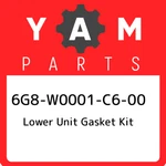 6g8-w0001-c6-00 Yamaha Lower Unit Gasket Kit 6g8w0001c600, New Genuine Oem Part. Fixed Price $154.97.
