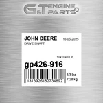 Gp426-916 Drive Shaft Fits John Deere (surplus Open Box). Fixed Price $739.40.