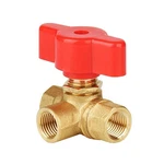 Besnpt 3 Way (l-port) Brass Forged Ball Valve 1/4" Npt Female Shout. Fixed Price $20.41.