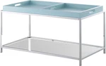 Sea Foam Palm Beach Coffee Table With Removable Trays & Storage Shelf. Fixed Price $206.99.