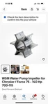 Wsm Water Pump Impeller For Chrysler Force 75 - 140 Hp 700-115. Fixed Price $23.95.