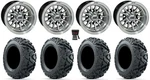Gtw Medusa 10" Golf Wheels Black 20" Barrage Mud Tires E-z-go & Club Car. Fixed Price $642.76.