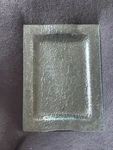 Sea Foam Green Textured Glass Platter 11x16 Large Mcm Serving Tray. Fixed Price $34.97.