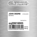 Eq20616/003 Bearing Fits John Deere (surplus Open Box). Fixed Price $415.42.