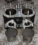 Kawasaki Ts650 Ts 650 90 Cylinder Cylinders Block Piston Pistons 11005-3707 Core. Fixed Price $99.99.