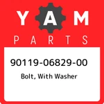 90119-06829-00 Yamaha Bolt, With Washer 901190682900, New Genuine Oem Part. Fixed Price $60.06.