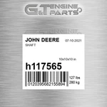 H117565 Shaft Fits John Deere (surplus Open Box). Fixed Price $1156.00.