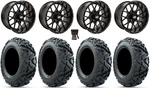 Gtw Vortex 2 12" Golf Wheels Black 25" Barrage Mud Tires E-z-go & Club Car. Fixed Price $861.32.