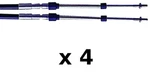 4 Pack 40 Ft Xtreme Control Cables Fits Honda Suzuki Tohatsu Yamaha Nissan. Fixed Price $721.00.