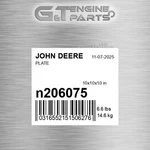 N206075 Plate Fits John Deere (surplus Open Box). Fixed Price $90.23.