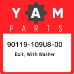 90119-109u8-00 Yamaha Bolt, With Washer 90119109u800, New Genuine Oem Part. Fixed Price $40.05.