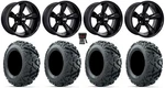 Gtw Godfather 10" Golf Wheels Black 20" Barrage Mud Tires E-z-go & Club Car. Fixed Price $665.40.