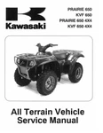 02-03 Factory Kawasaki Kvf 650 4x4 Prairie Atv Service Manual Reproduction. Fixed Price $27.39.