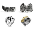 4 Pack Stainless Steel American Biker Rings - High Quality Best Rider. Fixed Price $37.50.